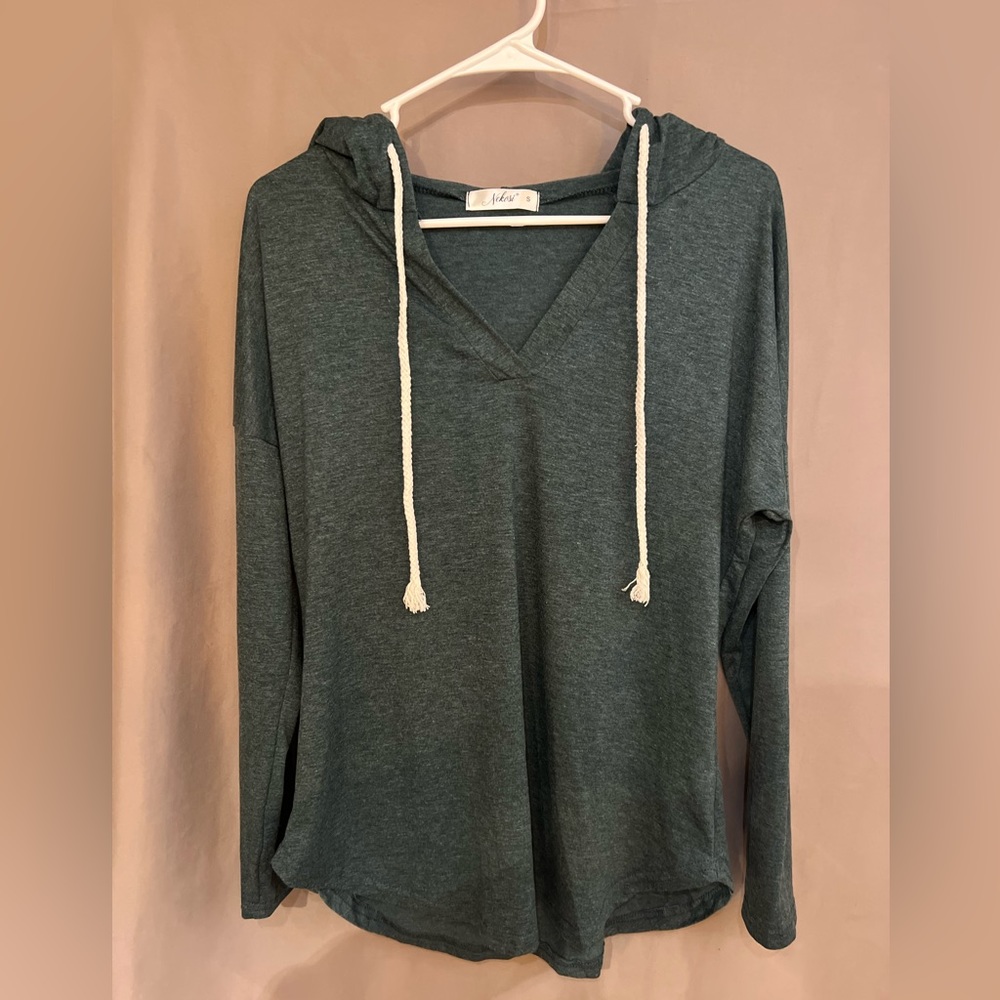 Women’s Turquoise Light Hooded Long Sleeve